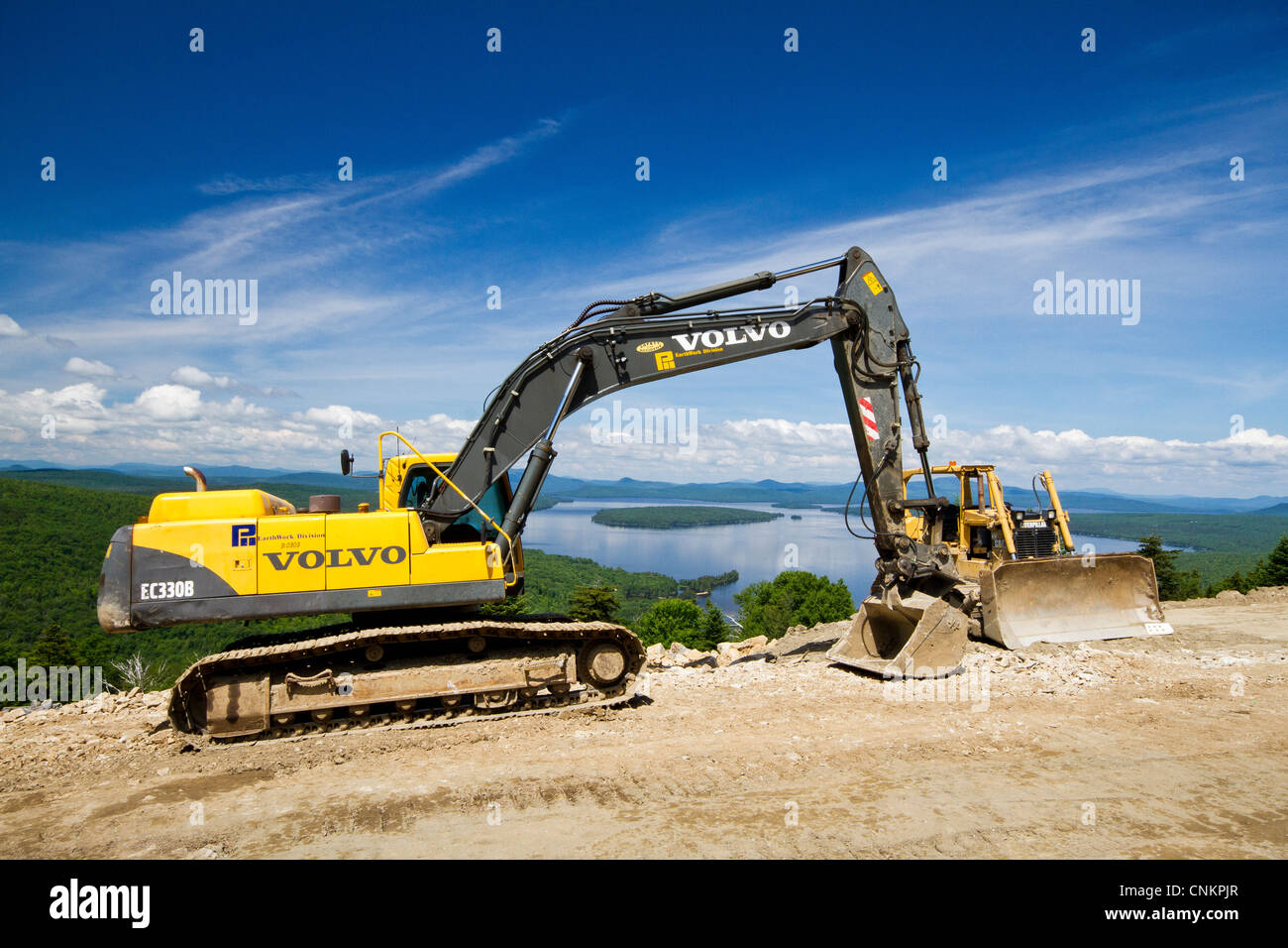 Mooselookmeguntic See Franklin County und Oxford County, Maine, USA. Teil des Einzugsgebietes des Androscoggin River. Stockfoto