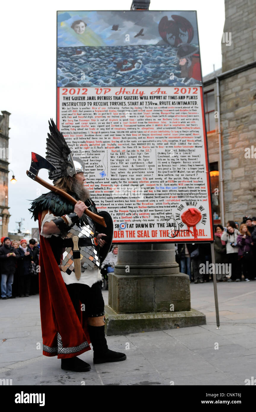 Festival, Shetland, Lerwick, Feuer Up Helly Aa 2012 Stockfoto