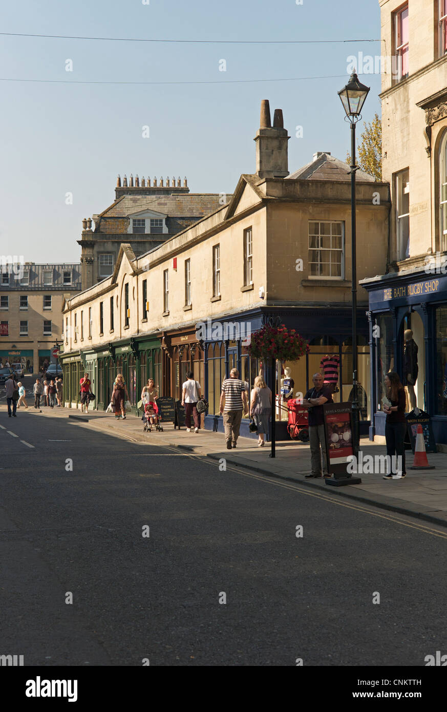 Pulteney Bridge Geschäfte, Bath UK Stockfoto