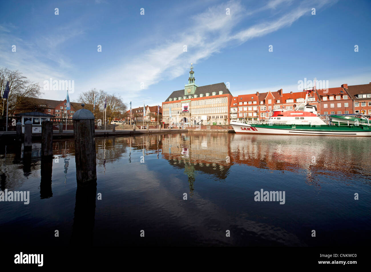 Das Rathaus (Rathaus) in Emden, Ostfriesland, Niedersachsen, Deutschland Stockfoto