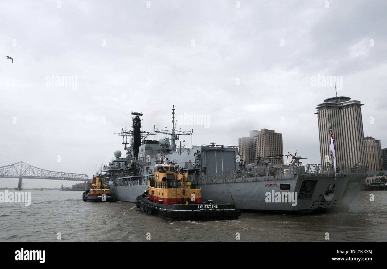 Das kanadische Royal Navy Schiff HMCS St. John's kommt in New Orleans als Teil des Krieges von 1812 zweihundertjährigen Gedenkfeier. Der Krieg von 1812 zweihundertjährige Gedenkfeier in New Orleans ist Teil einer Reihe von Stadtbesuchen von der Marine, Küstenwache, Marine Corps und Operation Sail ab April 2012 und endet im Jahr 2015. New Orleans ist der erste und letzte Stadtbesuch in der Serie. Stockfoto