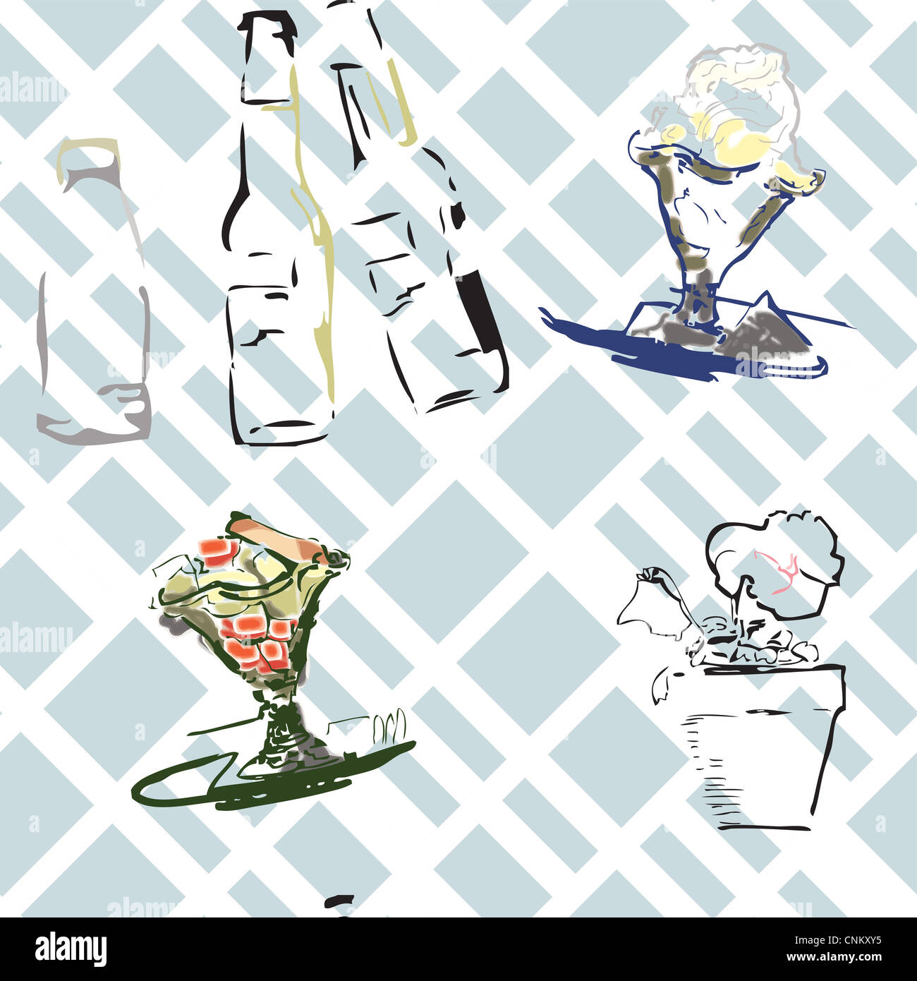 Tischdecke-design Stockfoto