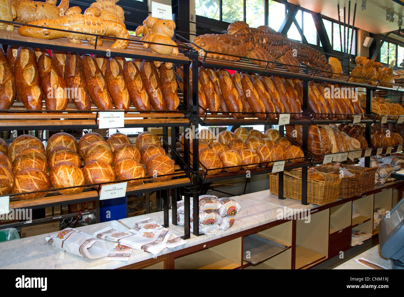 Boudin Sauerteig Brot Bäckerei am Fishermans Wharf in San Francisco, Kalifornien, USA. Stockfoto