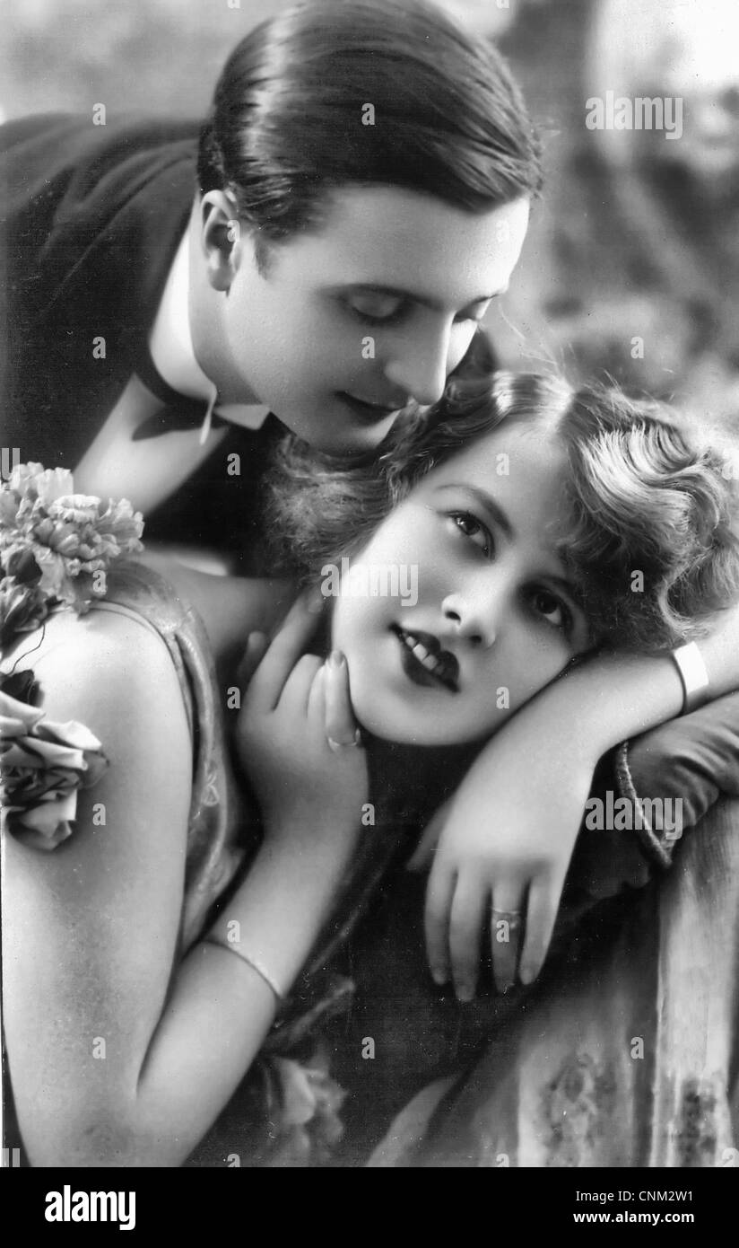 Vintage Foto des schönen Paares, um 1900 Stockfoto