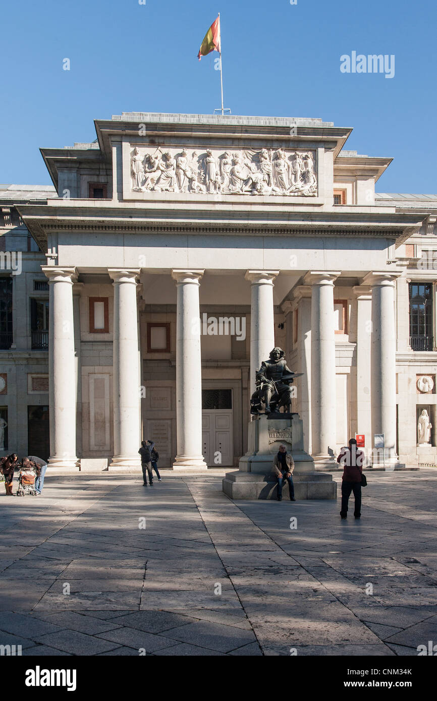 Der Haupteingang Museo del Prado, Madrid, Spanien Stockfoto