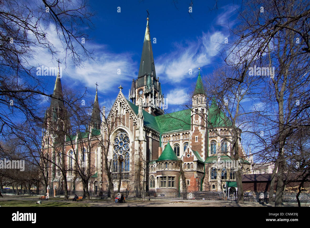 Die Kirche St. Elisabeth (1903 – 1911, Architekt T. Talowski) wurde in Gedenken an den tragischen Tod des österreichischen Empres gebaut. Stockfoto