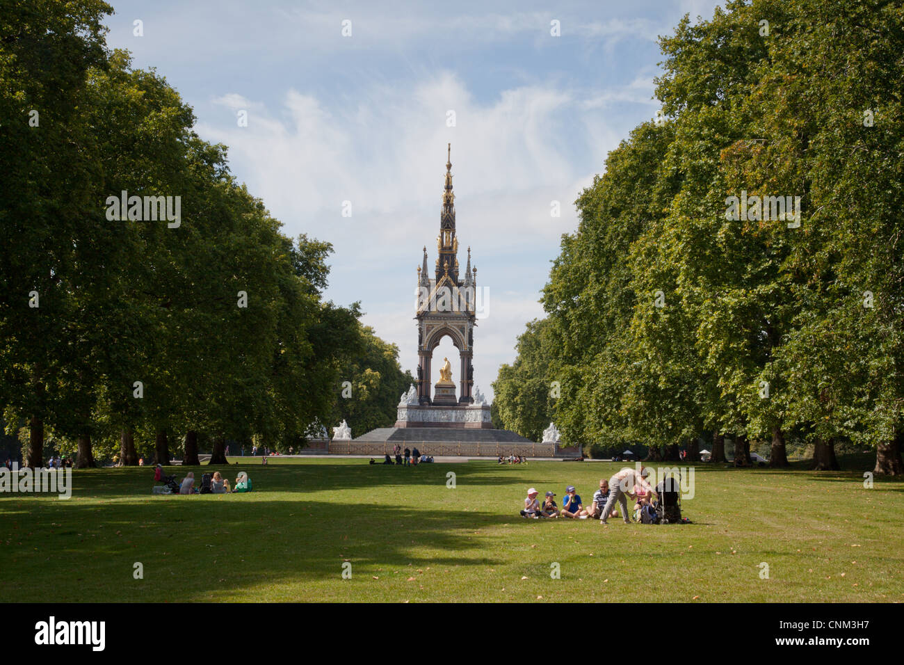 Albert Memorial Kensington Gardens-London-UK Stockfoto