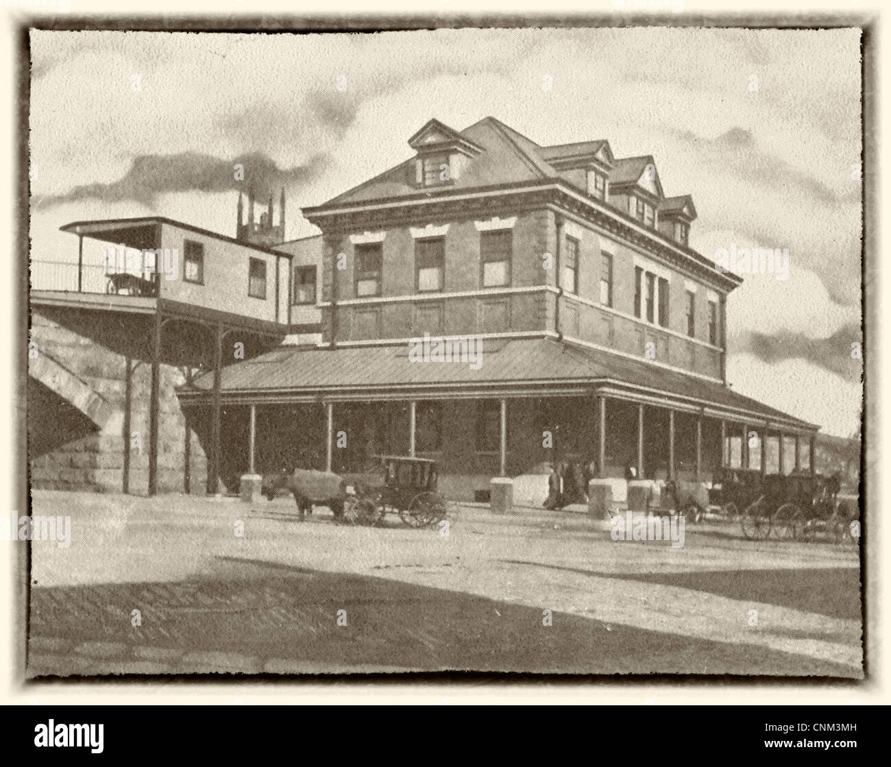 Penn Station, New Brunswick, NJ ca. 1907 Stockfoto