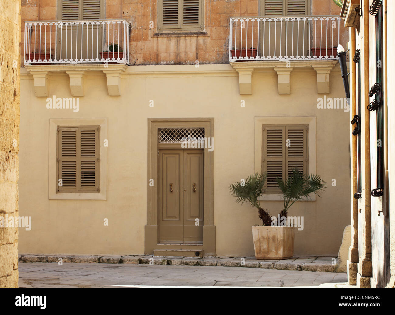 Traditionelles Stadthaus in Mdina, Malta, Europa Stockfoto