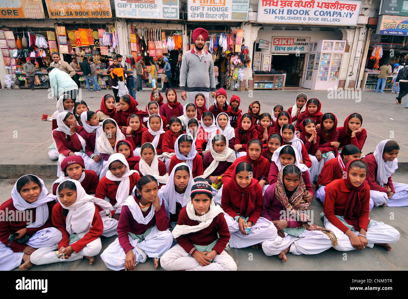 Asien Indien Punjab Amritsar Schulkinder Stockfoto