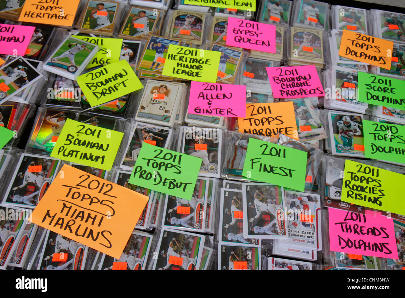 Miami Florida, Little Havana, Marlins Park, neues professionelles Baseballstadion, Ballpark, Major League, Fanfest, offenes Haus, Karten, Sammlerstücke, Sport-Memorabi Stockfoto