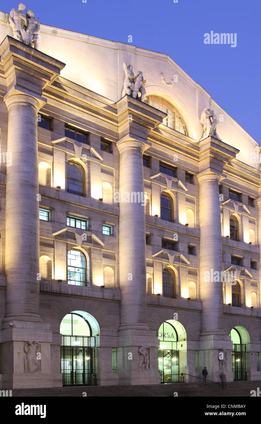 Börsegebäude, Mailand, Lombardei, Italien, Europa Stockfoto