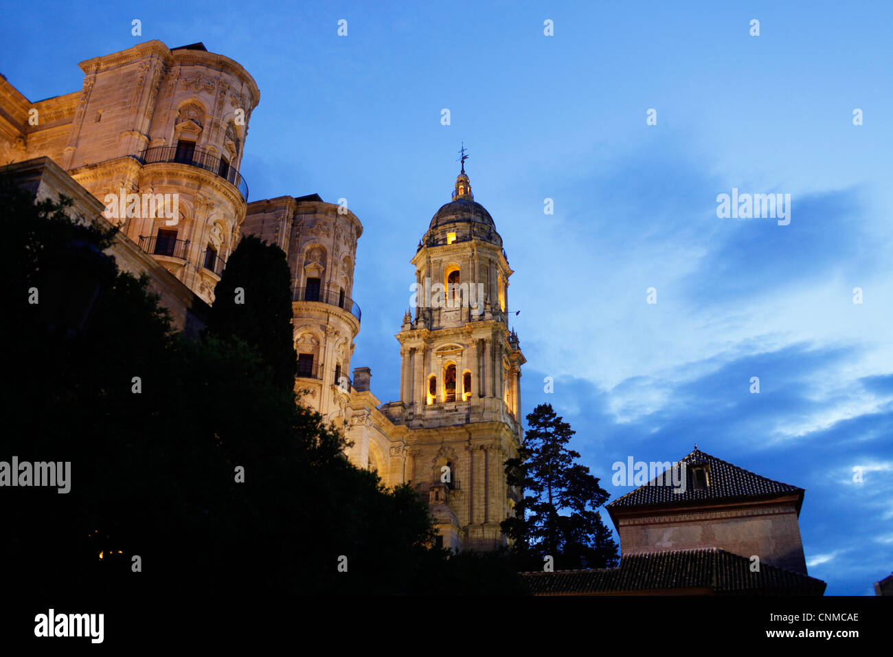 Malaga Kathedrale, Malaga, Andalusien, Spanien, Europa Stockfoto