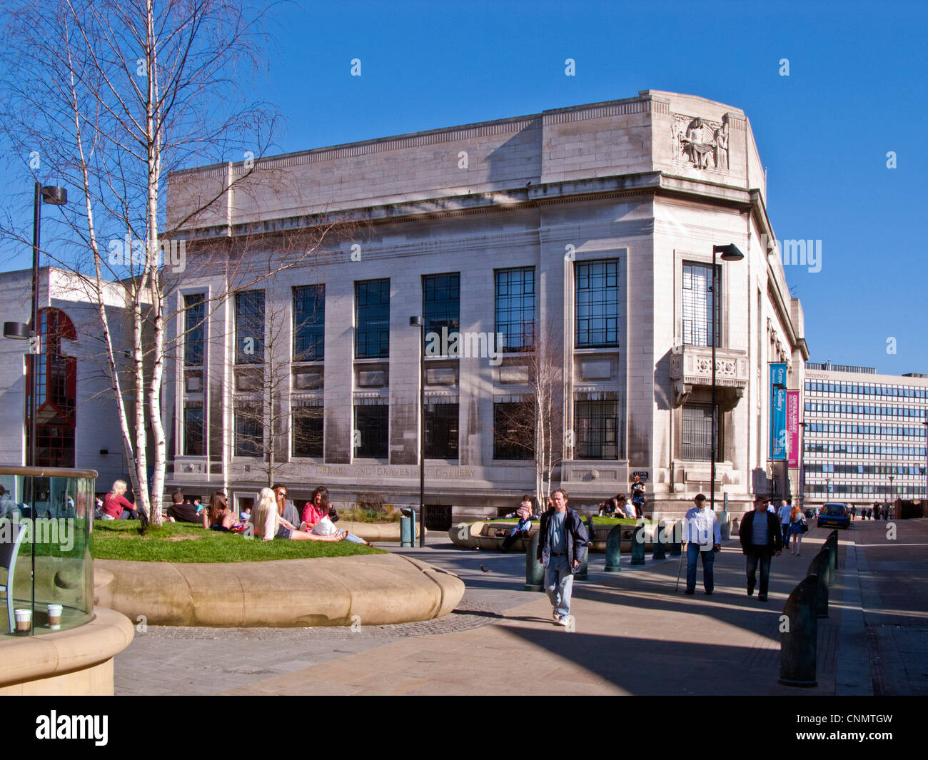 Sheffield Central Library und Graves Kunstgalerie Stockfotografie Alamy