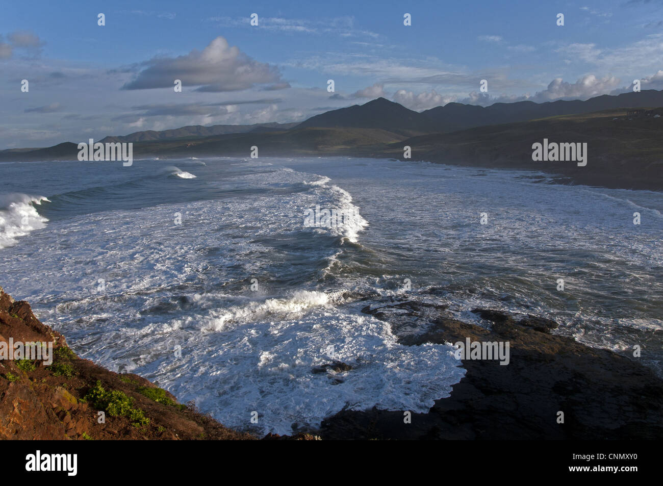 Blick auf Küste, Almejas Bay, Baja California, Mexiko, März Stockfoto