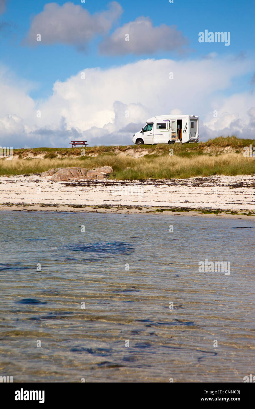 Wohnmobil; Fidden Bauernhof Campingplatz; Mull; Schottland; UK Stockfoto