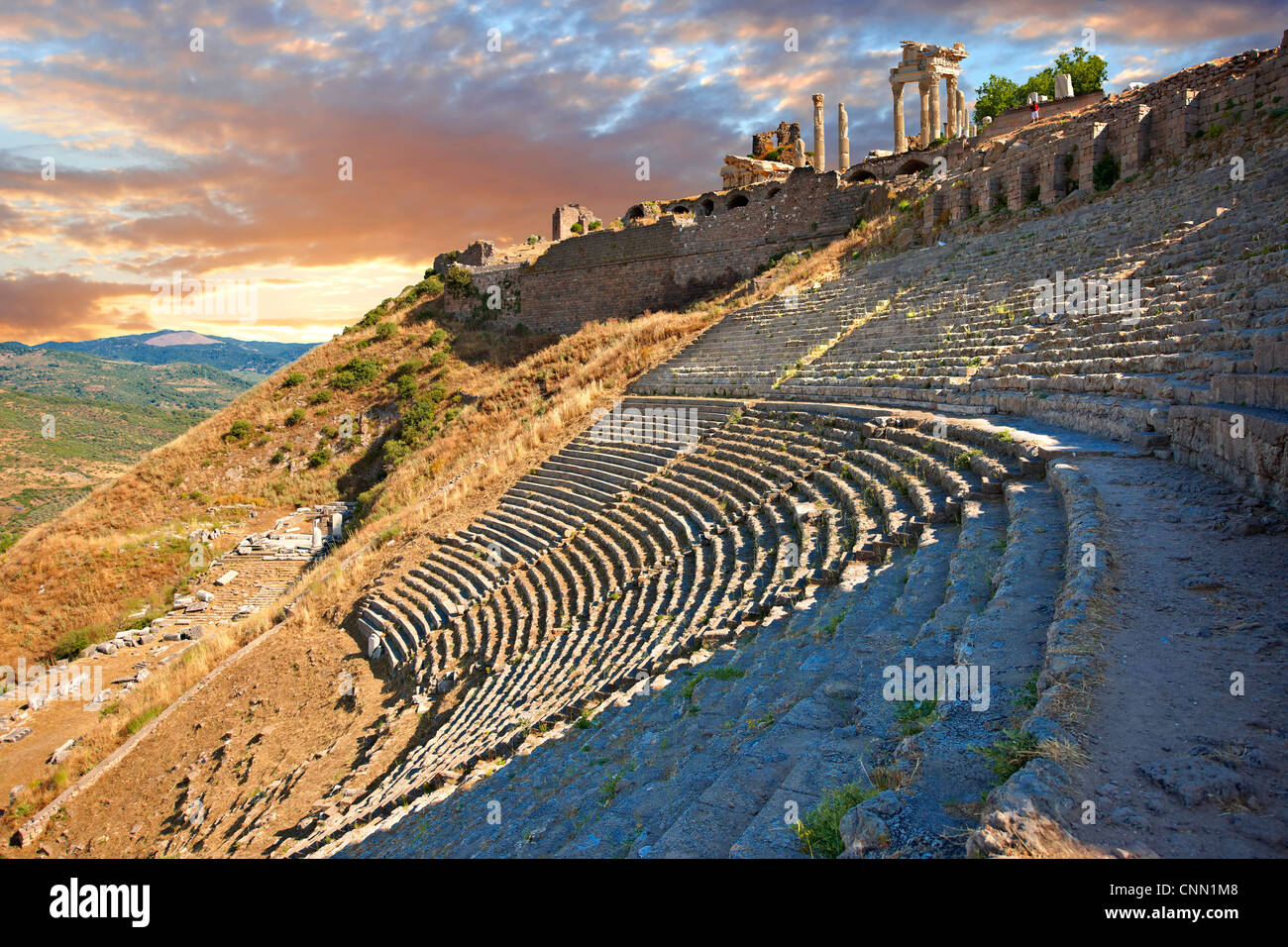 Das Amphitheater von Pergamon Türkei Stockfoto