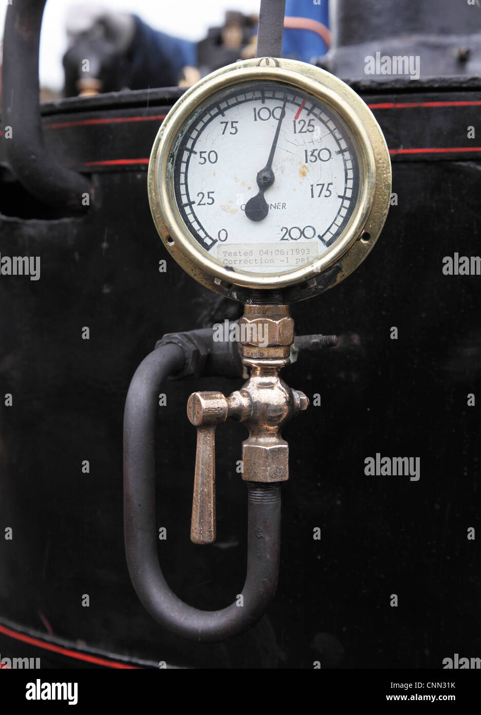 Ein Kessel Dampf Manometer North Of England Open Air Museum Beamish NE England UK Stockfoto