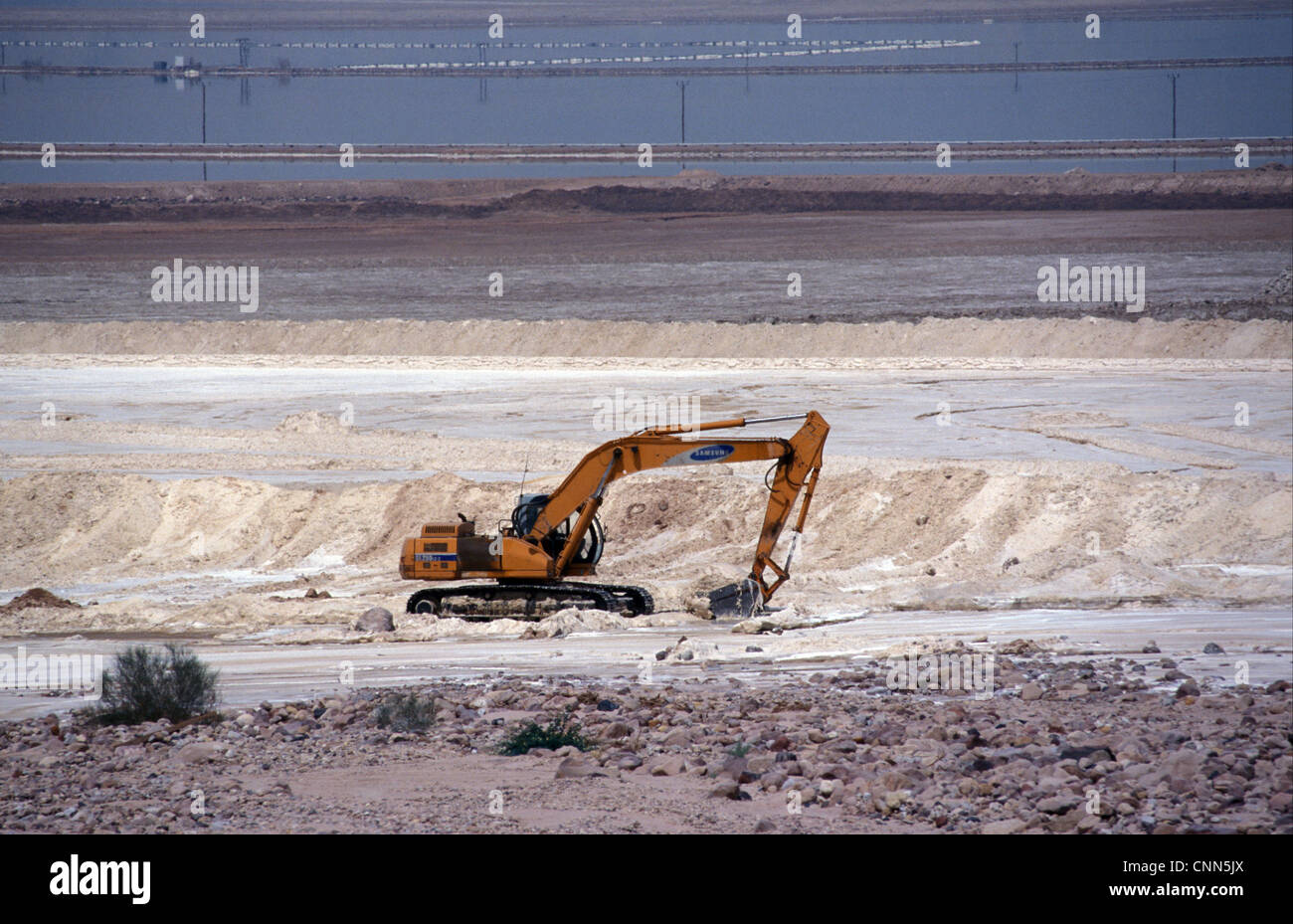 Naher Osten-Jordanien Salzabbau am Toten Meer, Jordanien Stockfoto