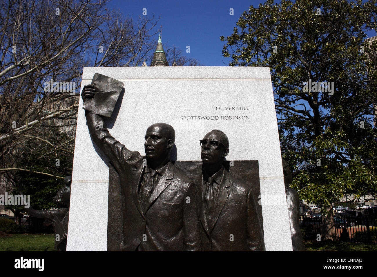 Statue von Oliver Hill und Spotswood Anderson, Bürgerrechtler. Richmond, Virginia Stockfoto