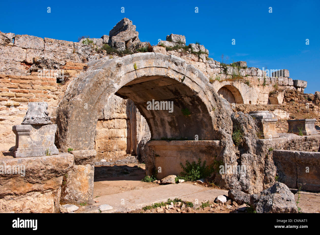 Südlichen Thermen der archäologischen Stätte Perge (Perga), Türkei Stockfoto