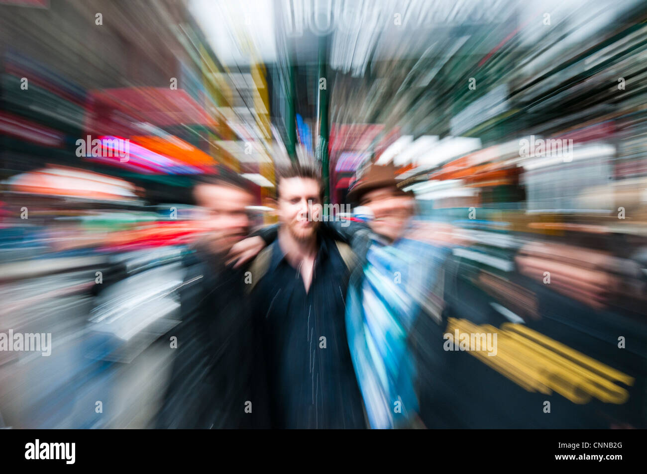 Jungs verschwommene Zoom vergrößert Stockfoto