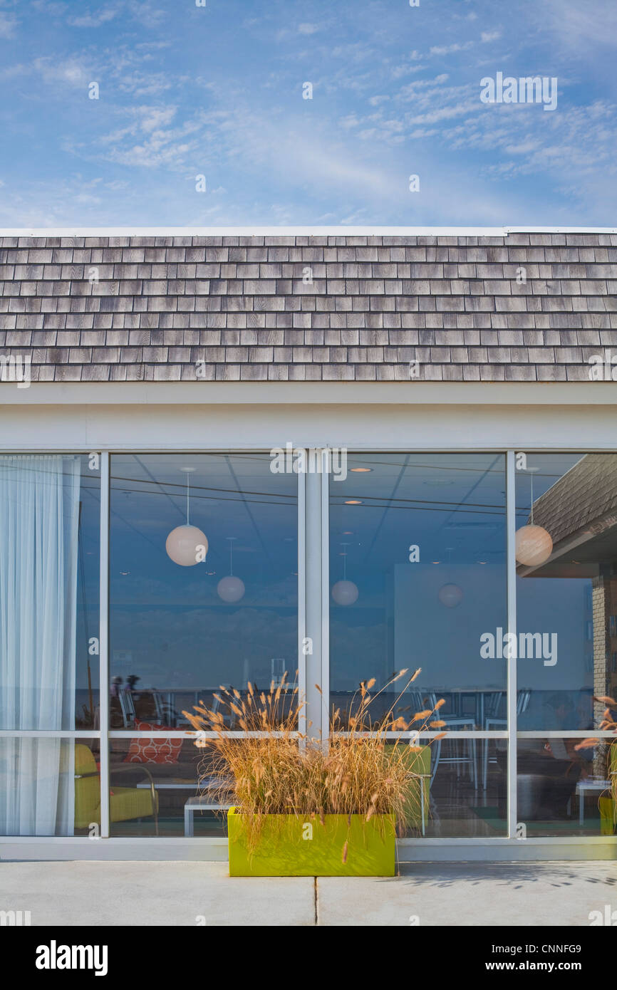 Renovierte Motel im 70er Jahre Stil, Provincetown, Cape Cod, Massachusetts, USA Stockfoto
