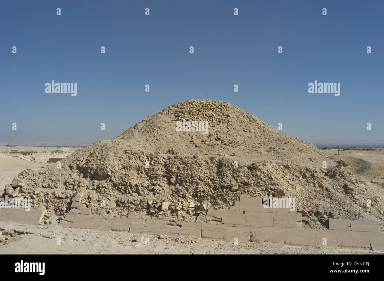 Ägypten. Saqqara.The Pyramide des Unas. Fünfte Dynastie. 24. Jahrhundert v. Chr. altes Königreich. Es ist jetzt ruiniert. Stockfoto