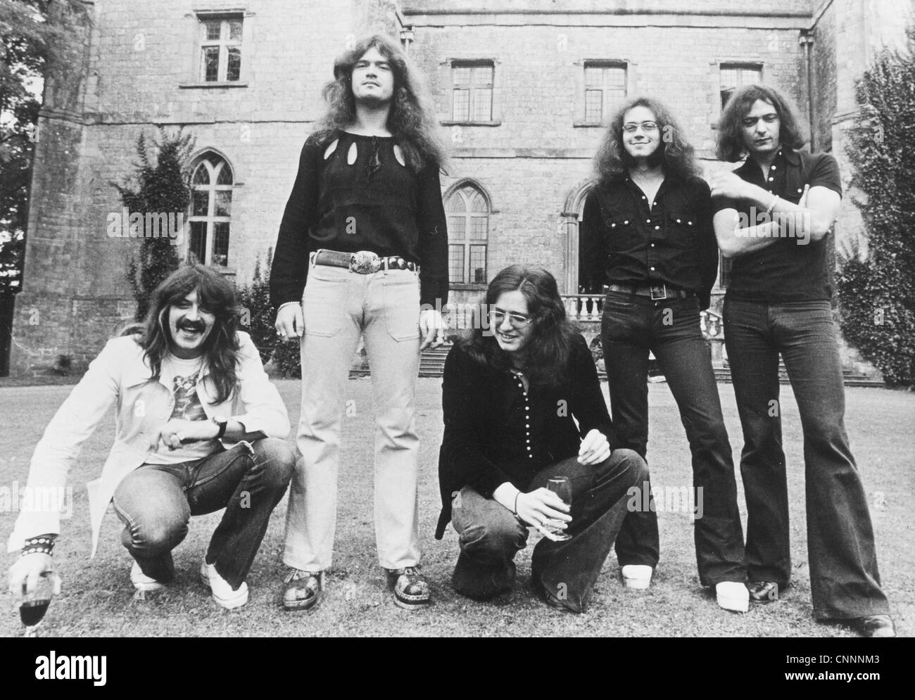 DEEP PURPLE-Promo-Foto von UK-Rock-Gruppe über 1975 Stockfoto