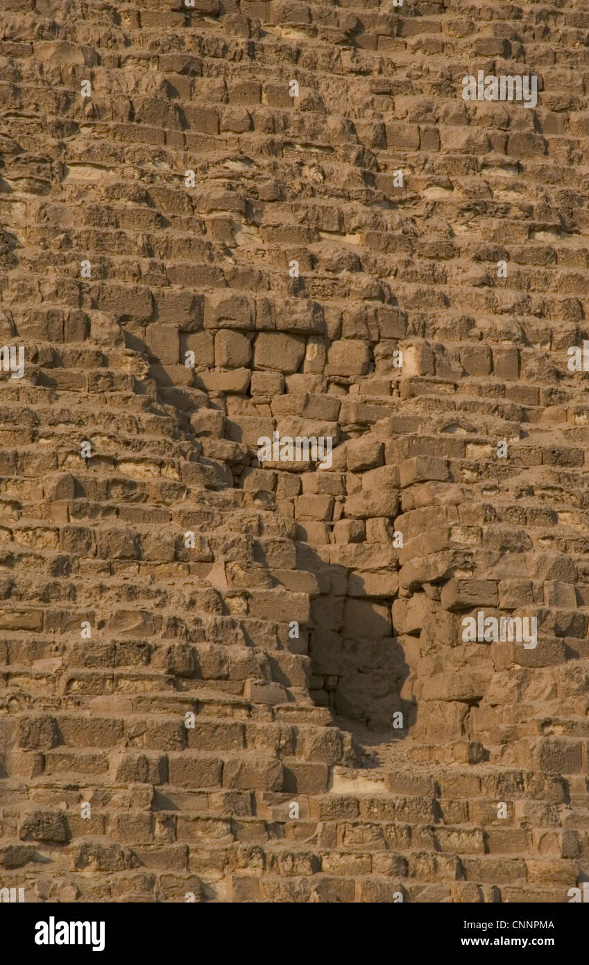Ägypten. Die große Pyramide von Giza, die Pyramide von Khufu oder Cheops genannt. 4. Dynastie. 26. Jahrhundert BC. Altes Königreich. Stockfoto