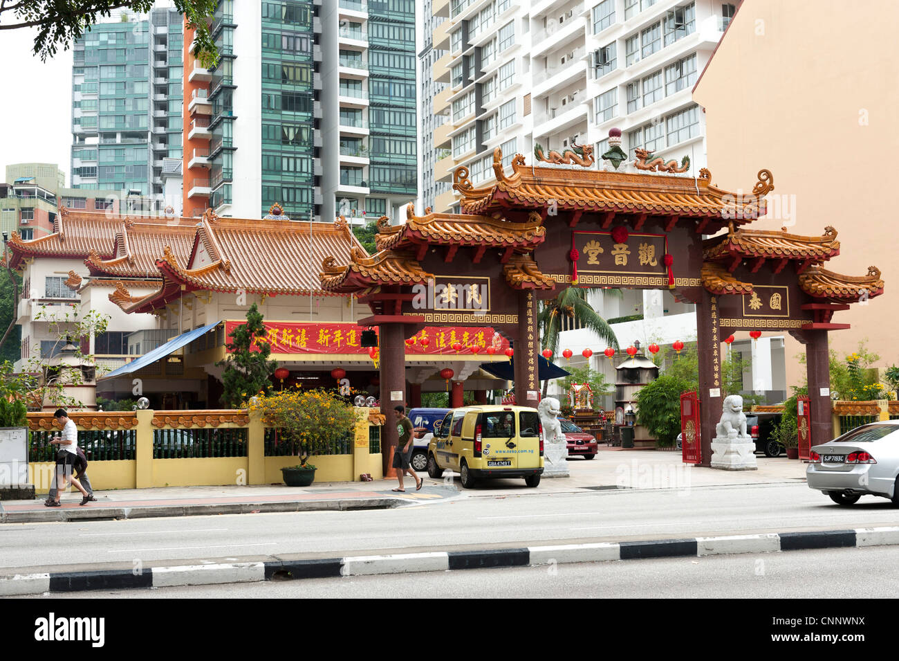 Traditionelle Tempelarchitektur Singapur Malaysia Stockfoto