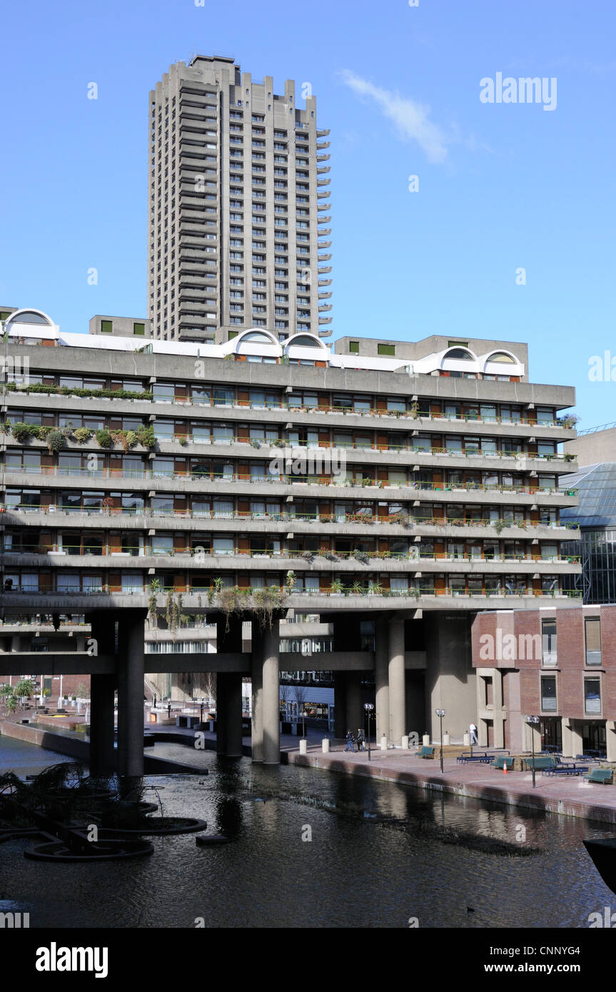 Wohnungen im Barbican, London Stockfoto