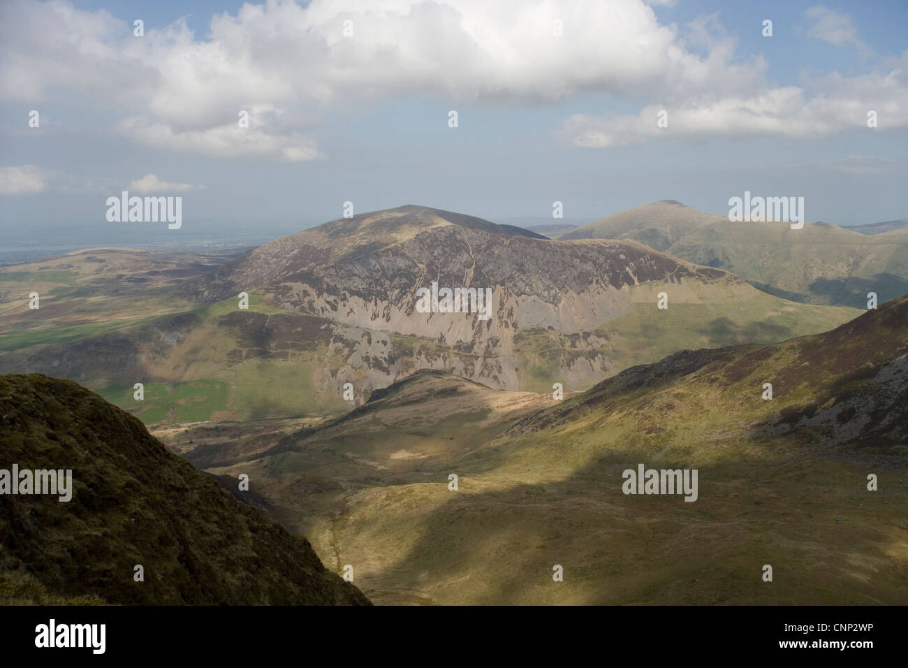 Mynydd Mawr aus Nantlle Ridge in Snowdonia in Nord-Wales Stockfoto