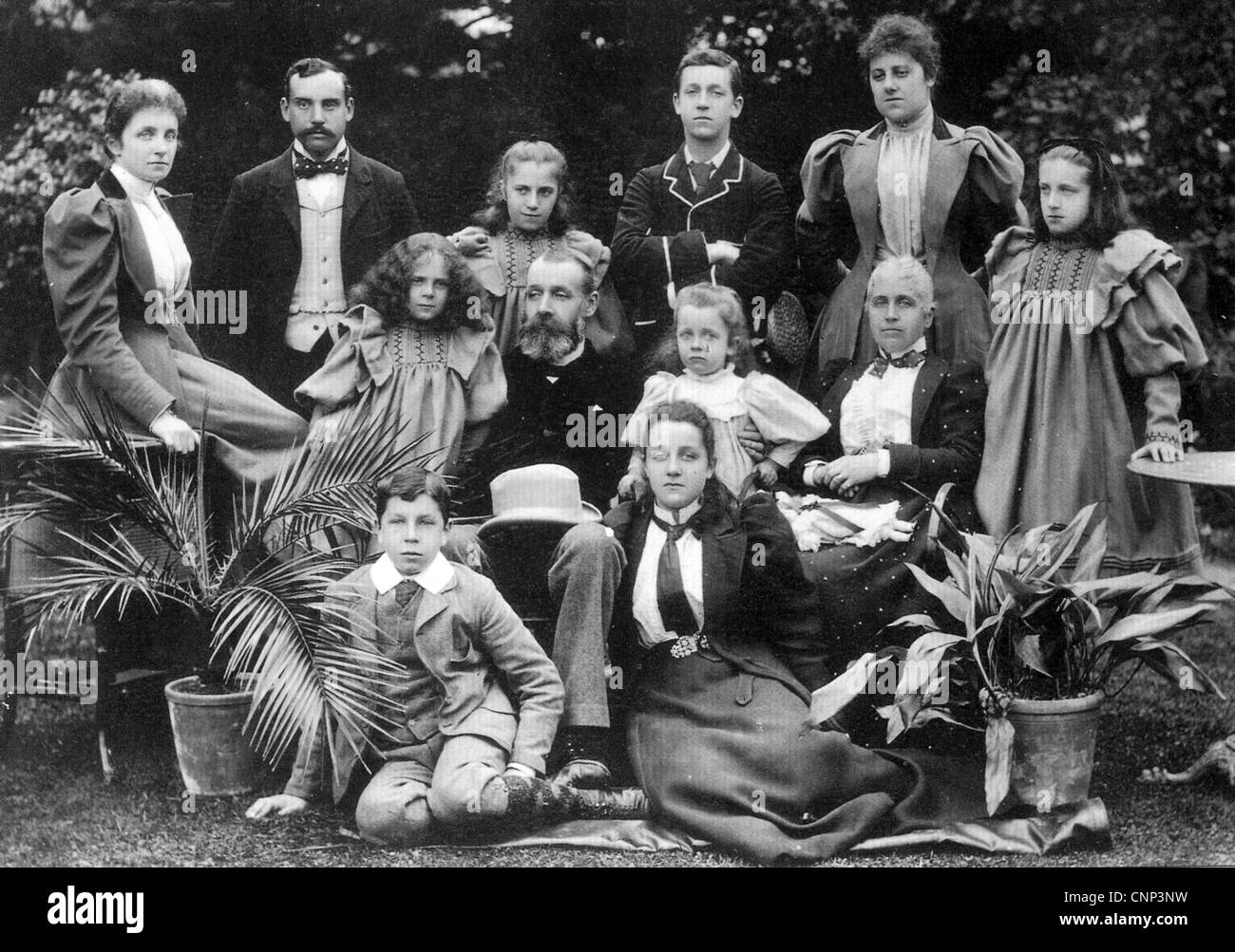 VIKTORIANISCHEN englischen Familie Gruppe um 1890 Stockfoto
