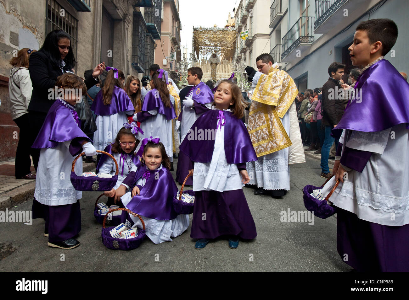 Semana Santa (Karwoche) Malaga, Andalusien, Spanien Stockfoto