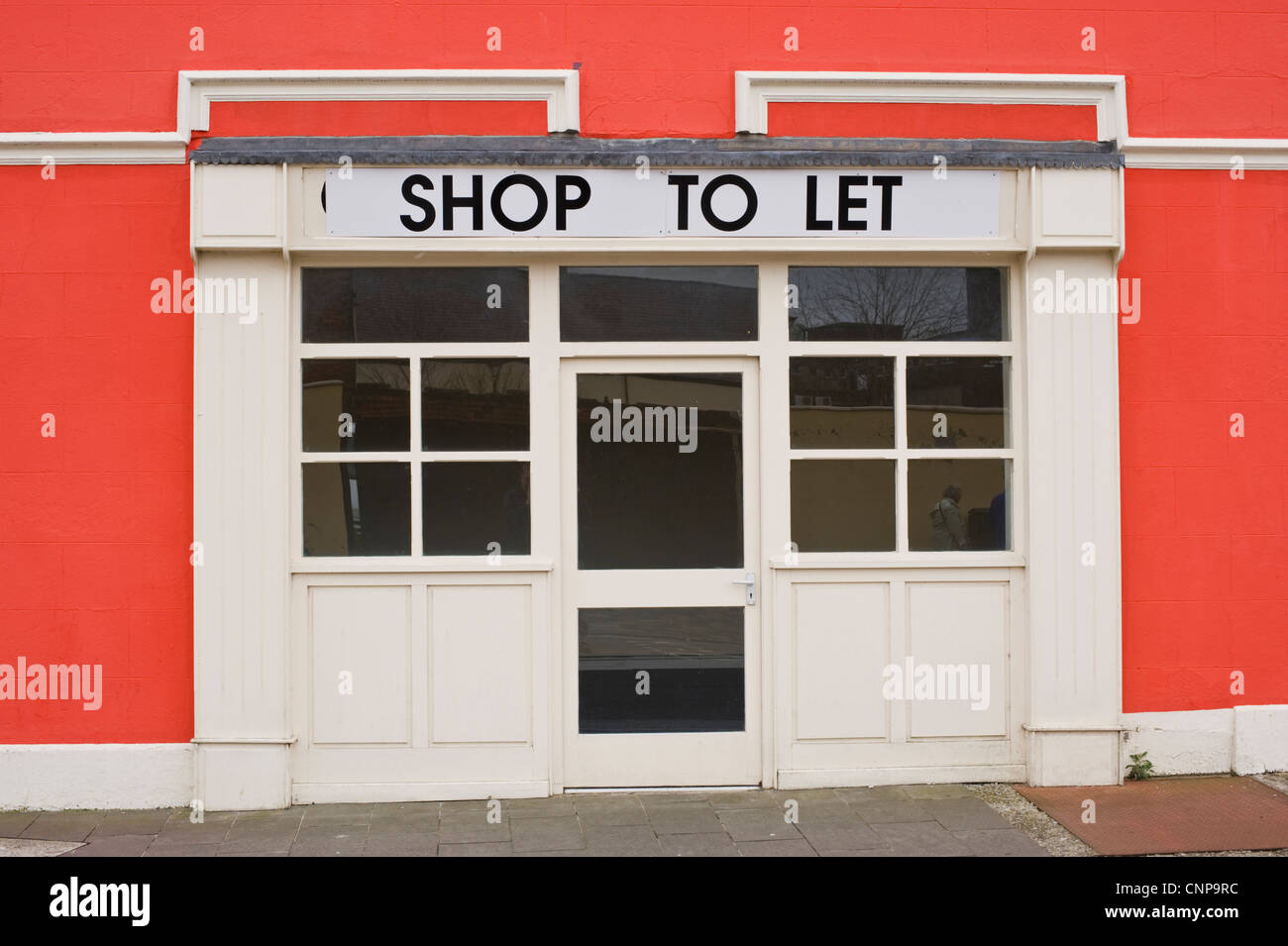 Außenseite des Shops zu vermieten in Merthyr Tydfil South Wales UK Stockfoto