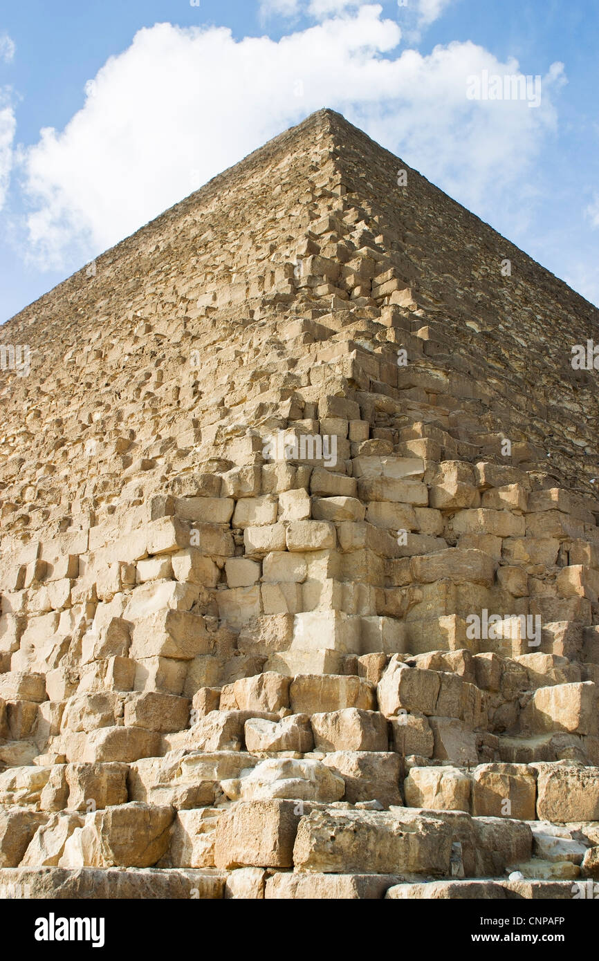 Große Pyramide von Gizeh oder Pyramide des Cheops oder Cheops-Pyramide Stockfoto