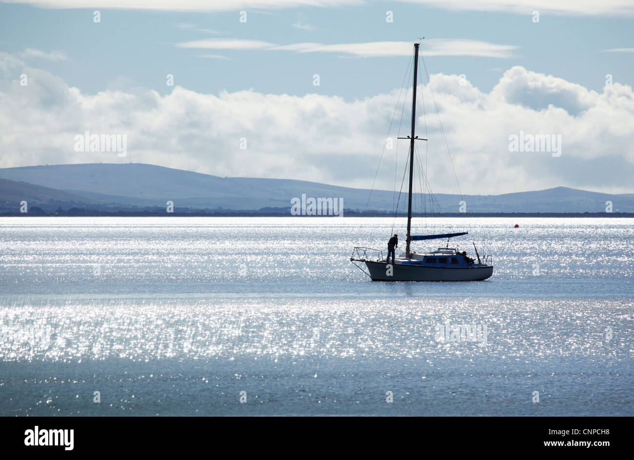 Yacht Boston Bay Port Lincoln Stockfoto