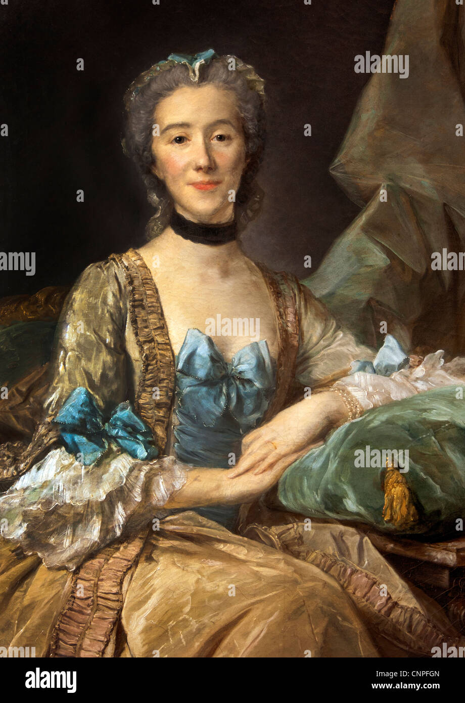 Madame de Sorquainville 1749 durch Jean Baptiste Perronneau 1715-1783 Frankreich Französisch Stockfoto