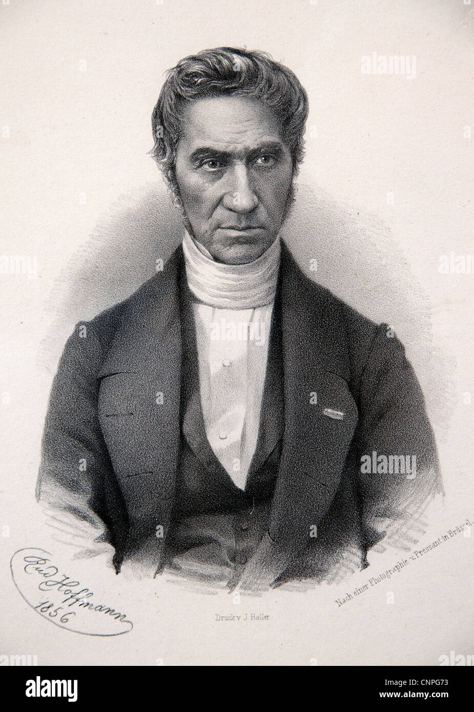 Adolphe Quetelet 1796-1874 Vater moderne angewandte Statistik belgischer Astronom Mathematiker Statistiker Soziologe. Stockfoto
