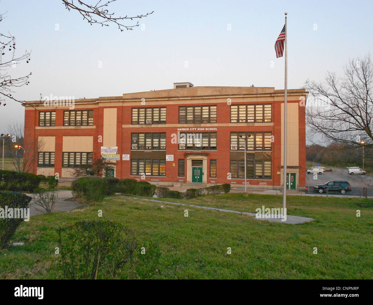 Harbor City High School in Baltimore, Maryland Stockfoto
