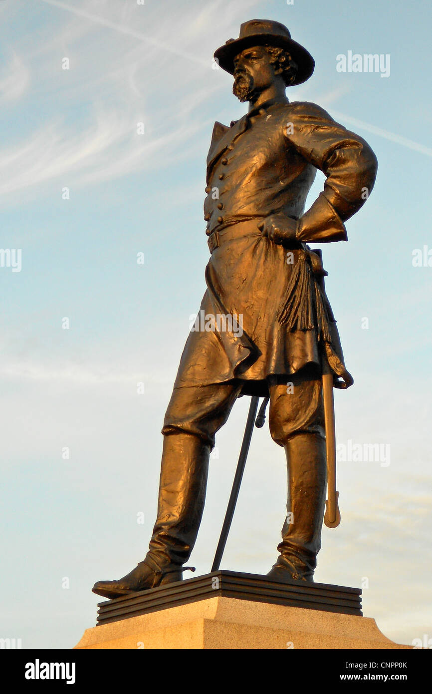 General Alexander Stewart Webb-Denkmal auf dem Schlachtfeld von Gettysburg (PA). Stockfoto