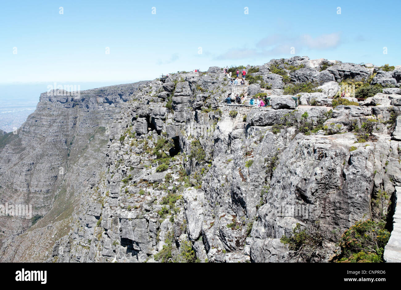 Blick vom Gipfel des Tafelbergs Stockfoto