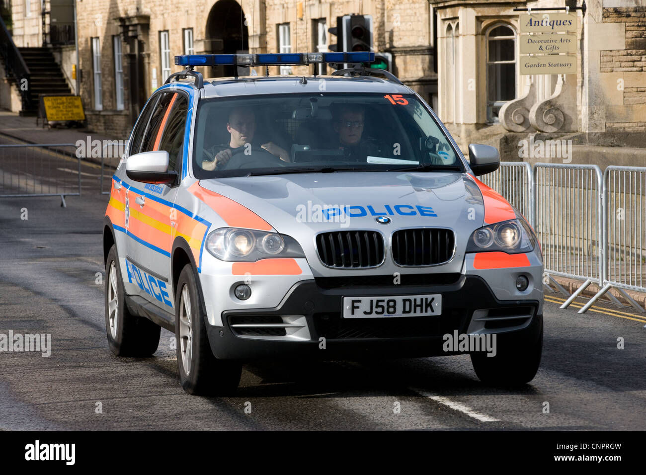 BMW X 5 Leicestershire Polizei-Auto Stockfoto