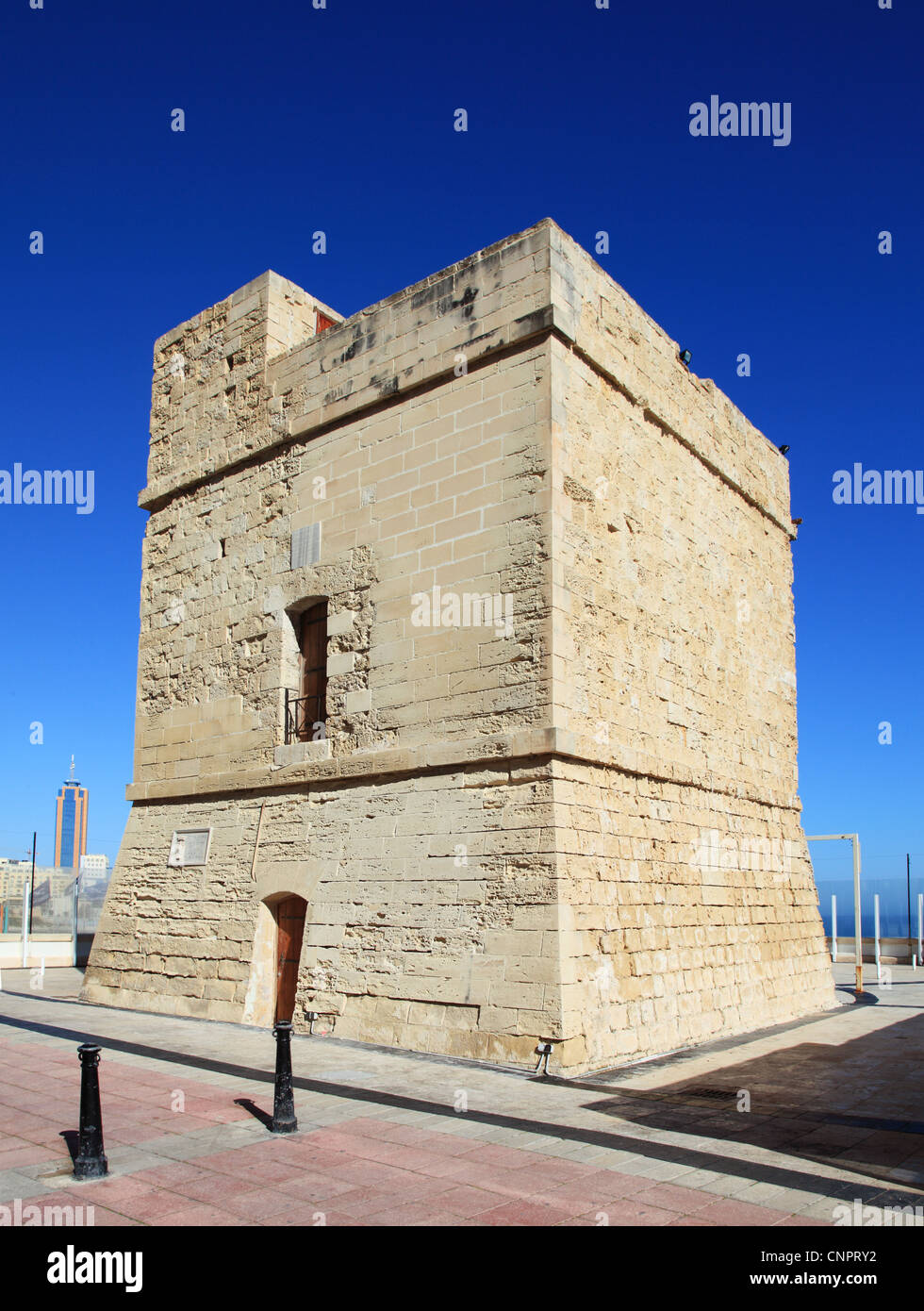 St. Julians 17. Jahrhundert Wachturm Malta, Europa Stockfoto