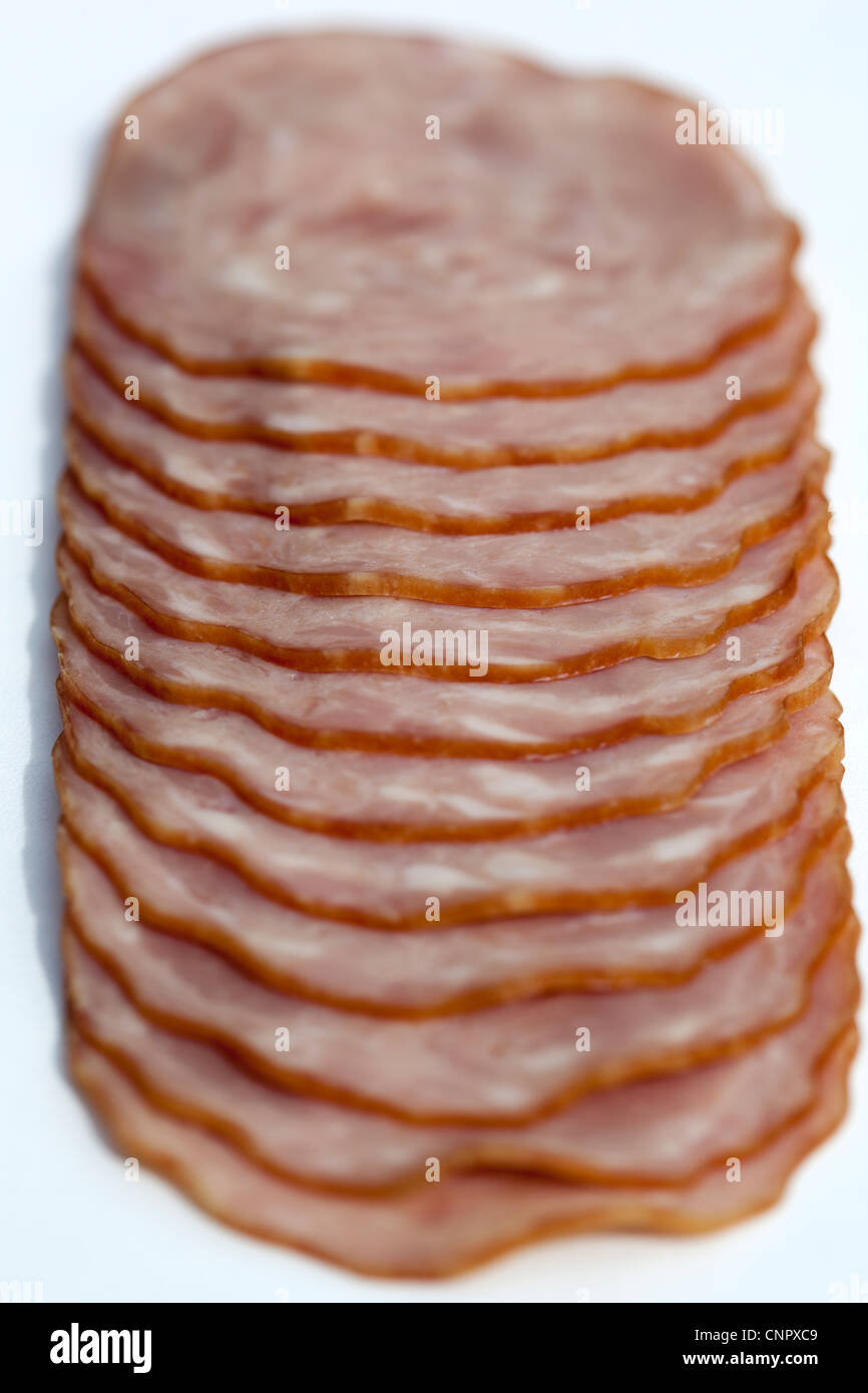 Krakowska geräucherte polnische Wurst Stockfoto