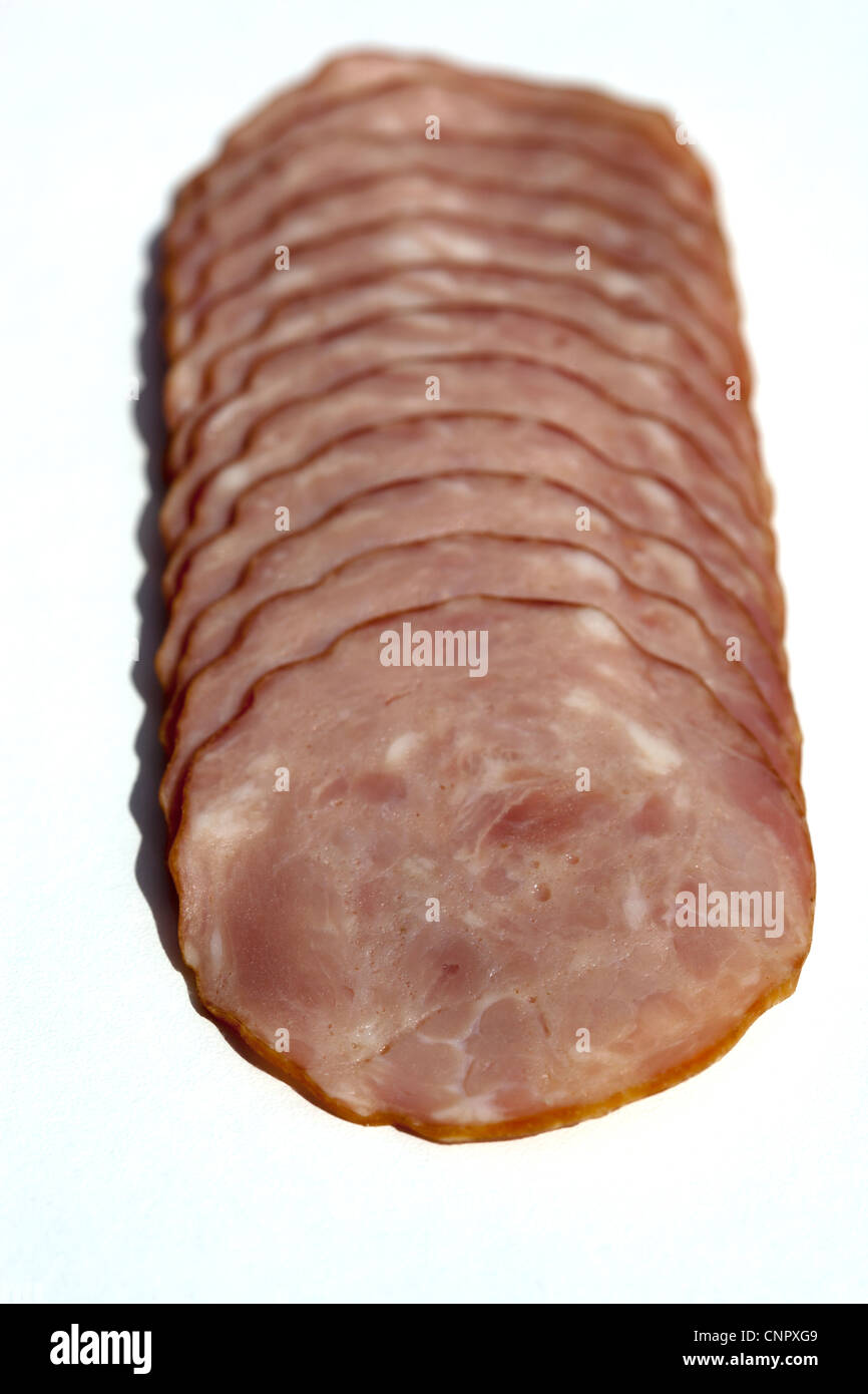 Krakowska geräucherte polnische Wurst Stockfoto