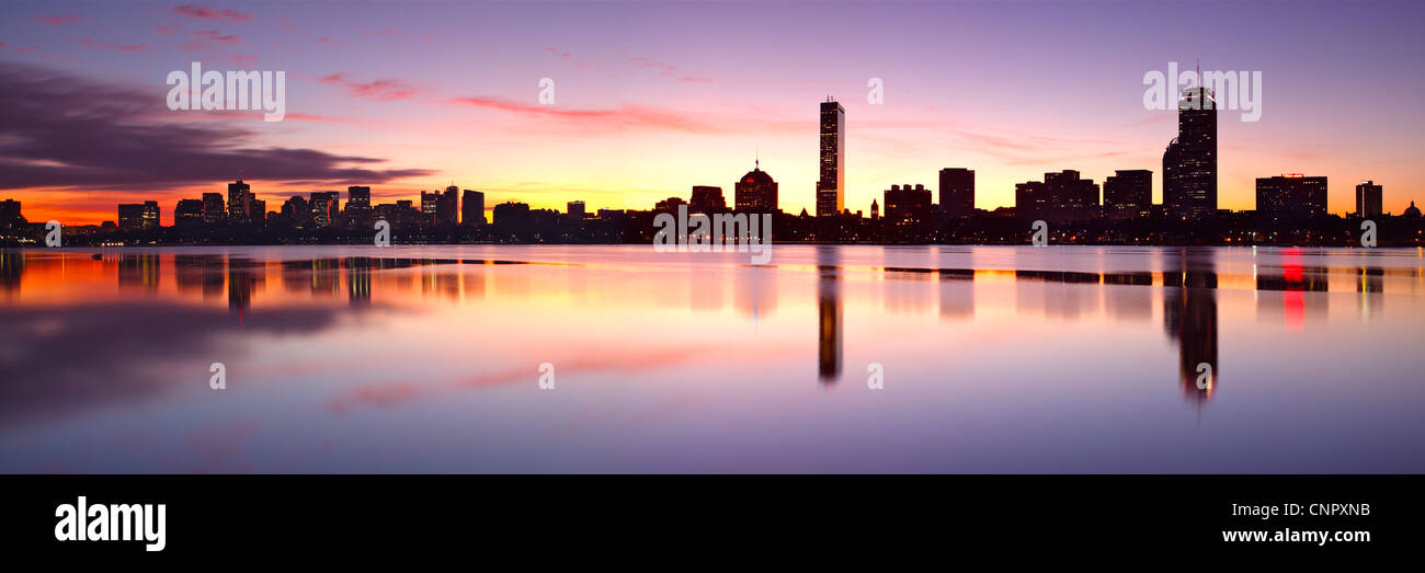 Boston Back Bay Panorama Stockfoto