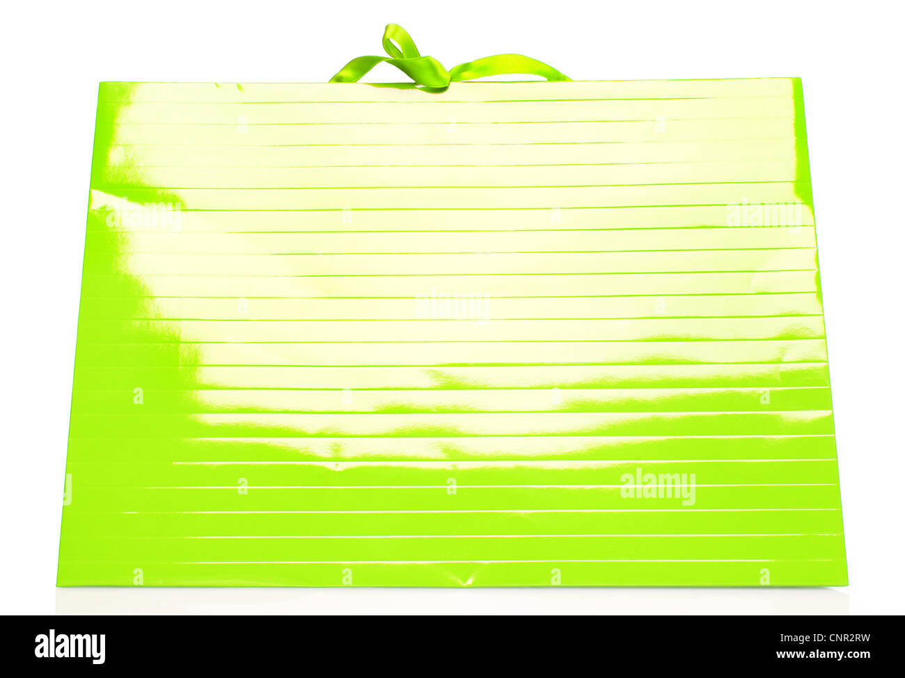 Green Shopping Bag isoliert auf weiss Stockfoto