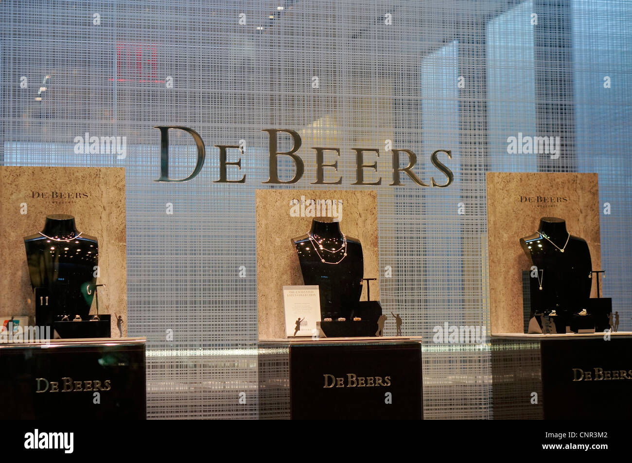 Schaufenster eines De Beers Store, shop Stockfoto